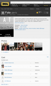 FATE film IMDB site