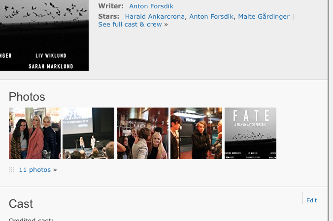 Fate film at IMDB site
